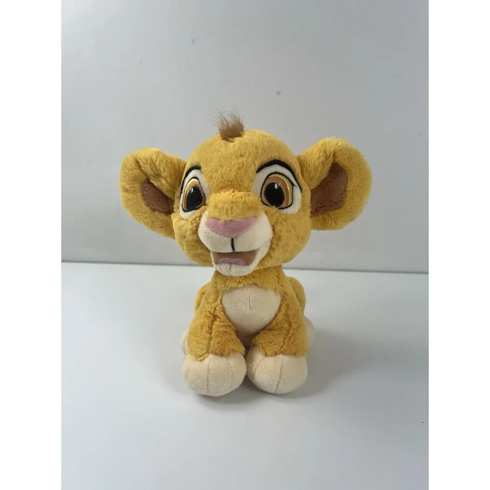 Disney Parks Lion King Simba Baby Lion Cub Sitting Plush Embroidered Eyes 8” Toy